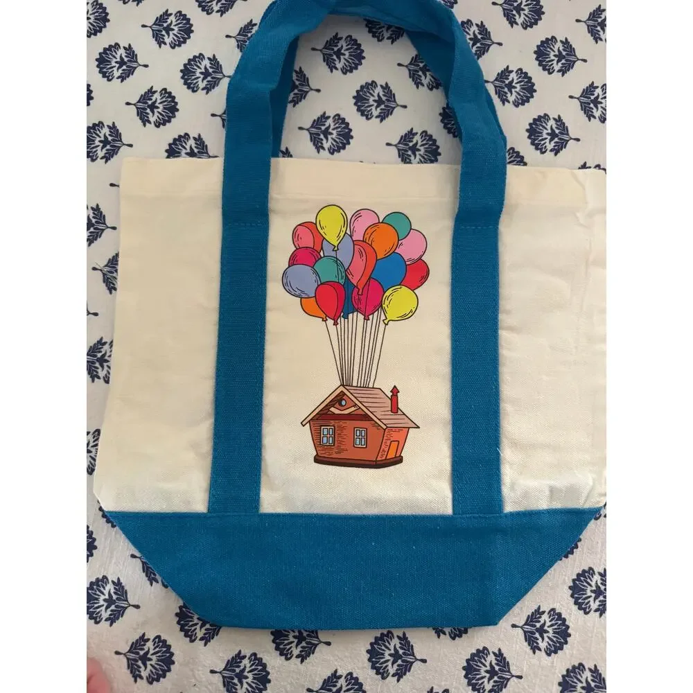 Disney UP Carl & Ellie Double Sided Purple Custom Made Mini Tote